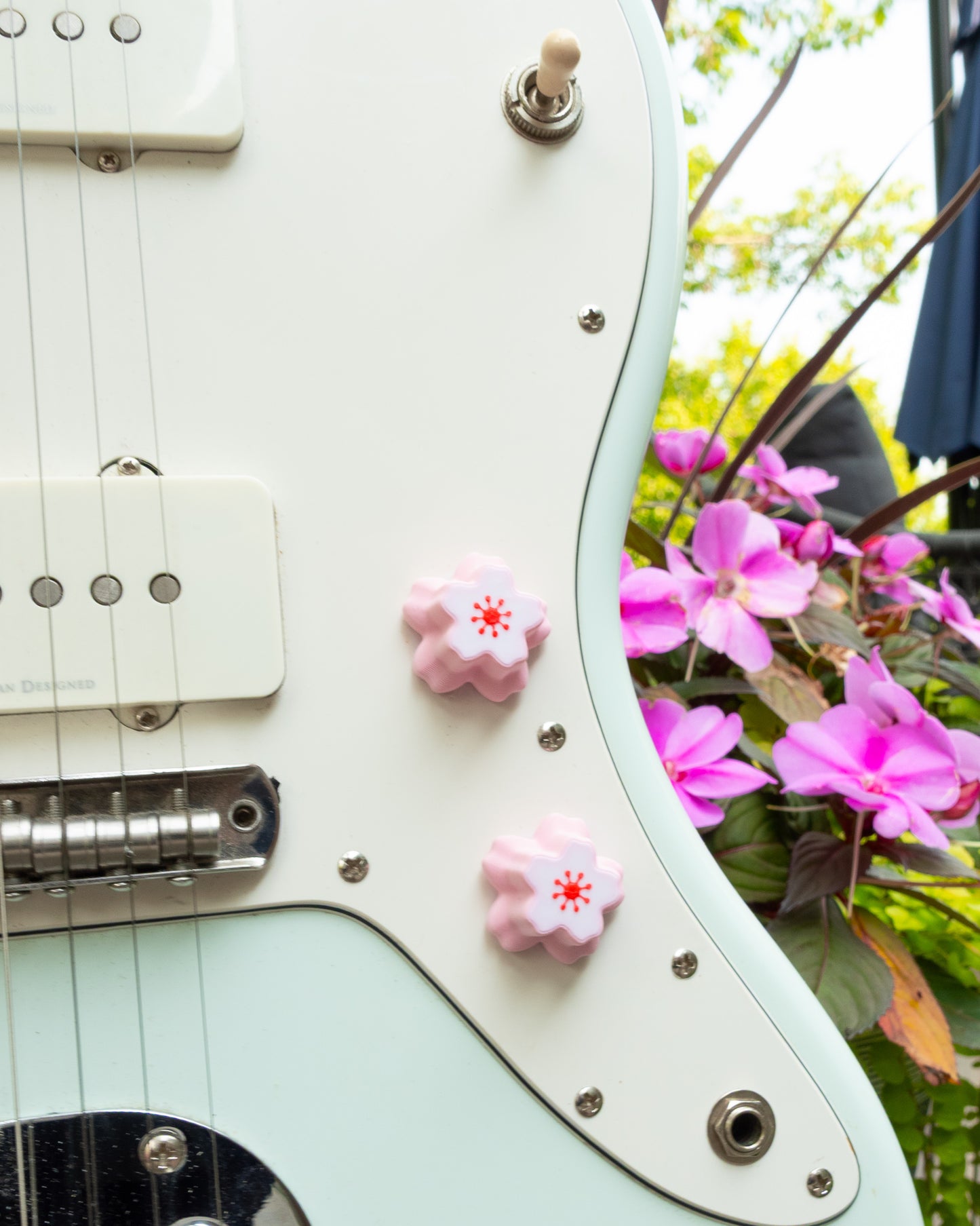 Cherry Blossom Guitar Knob