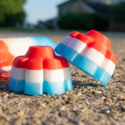 red, white, and blue, bomb pop guitar knob