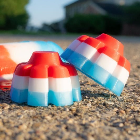 red, white, and blue, bomb pop guitar knob